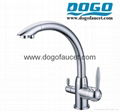 Jiangmen Factory Kitchen Mixer 3 way (Tri-flow) taps