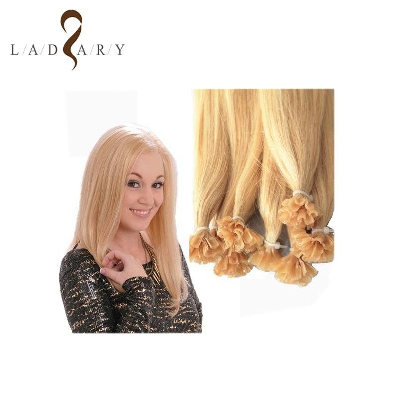 AAAAA Grade Brazilian Virgin Human Hair U Tip Prebonded Hair Blond 100 Keratin T 2