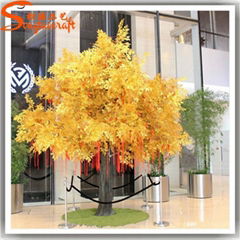 artificial golden tree fake tree Christmas decor
