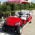 Red 6 seat electric golf cart with CE