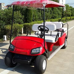 Red 6 seat electric golf cart with CE certificate for sale