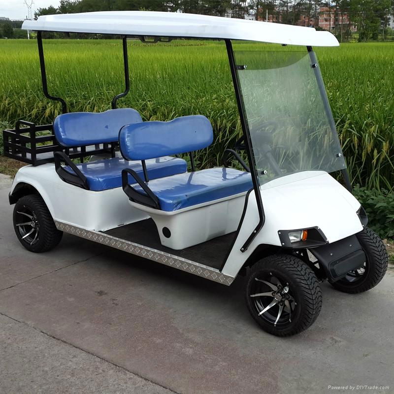 4 seat electric golf cart with cargo box for sale