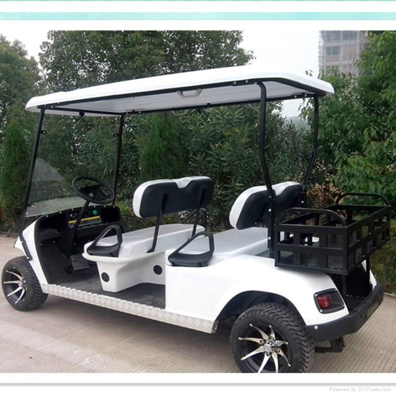 4 seat electric golf cart with cargo box for sale 2