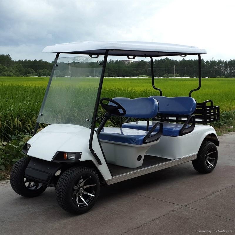 4 seat electric golf cart with cargo box for sale 3