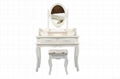 White Wooden Dressing Table and Stool