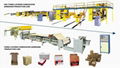 three- layered corrugated paperboard production line