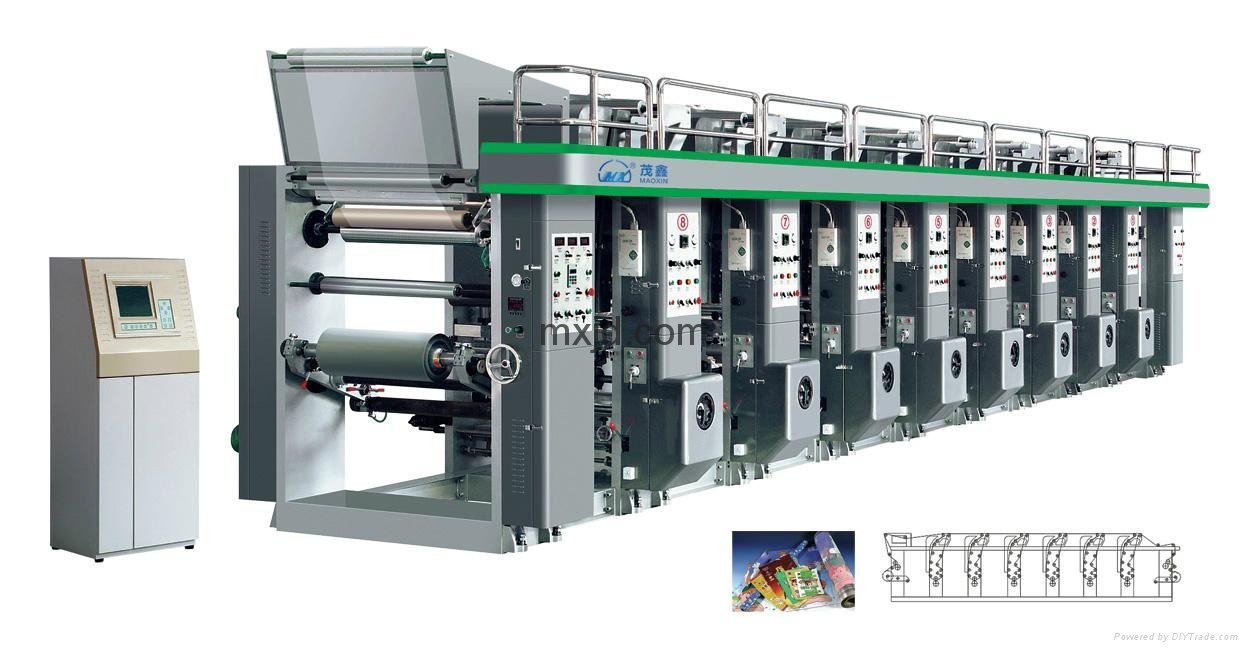 Computer Middle Rail Combined Gravure Printing Machine