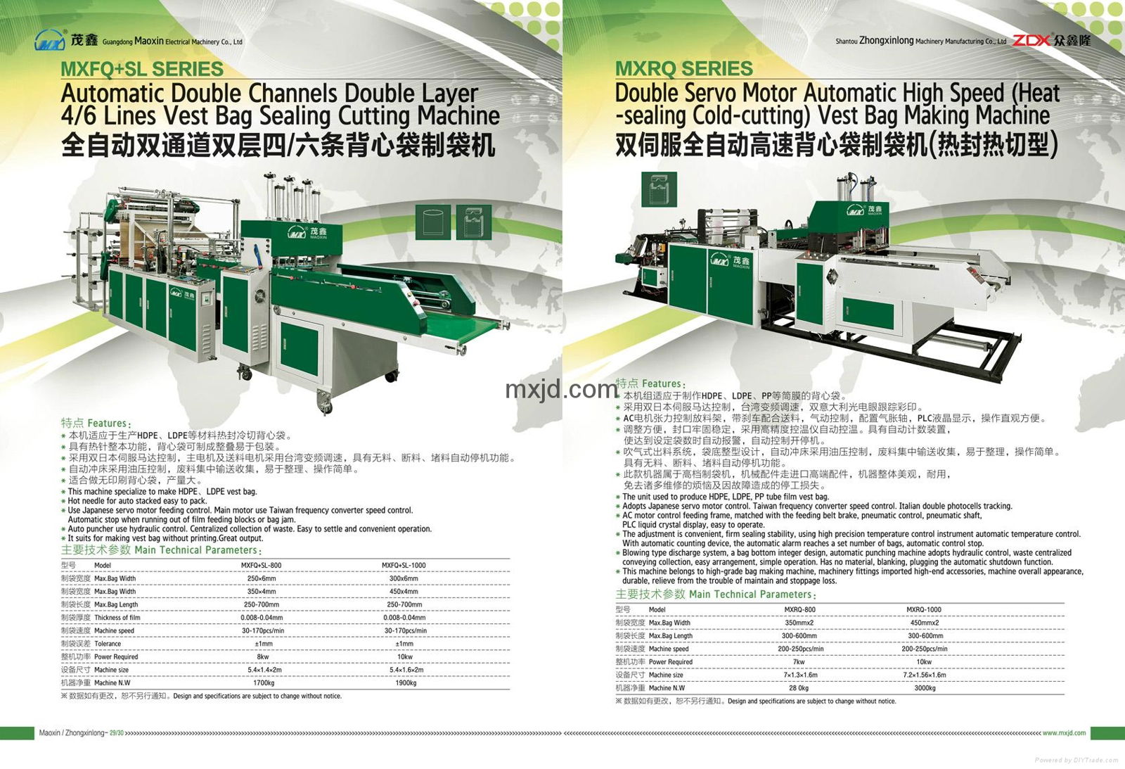 Double Servo Motor Automatic High Speed Vest Bag Making Machine 2