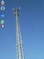 Galvanized three legged tubular lattice steel tower from China 1