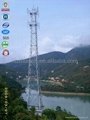 Galvanized four legged angular lattice steel tower from China