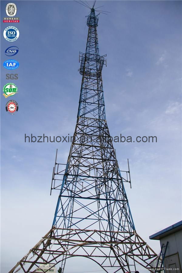 Mobilephone communication galvanizing four legged angular steel tower 2