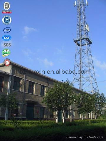 Mobilephone communication galvanizing four legged angular steel tower 3