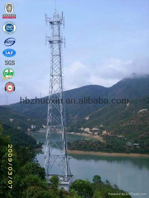 Mobilephone communication galvanizing four legged angular steel tower 4