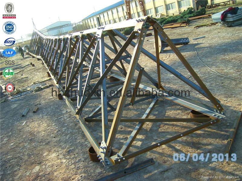 Mobilephone communication galvanizing three legged angular steel tower 4