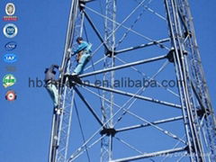 China high-effective galvanized steel four legged tubular telcom tower
