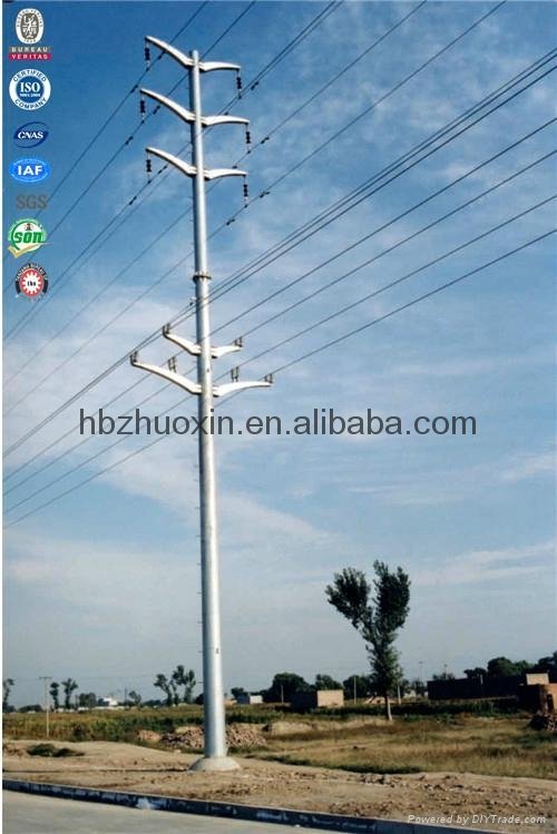 China Supplier longlifetime galvanized electric transmission pole tower 4