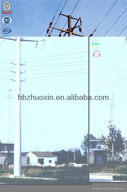 China Supplier longlifetime galvanized electric transmission pole tower 2