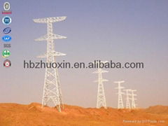 China Supplier galvanized power transmission lattice steel tower