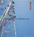 Galvanized three legged angular self supporting steel tower for telcom GSM 3