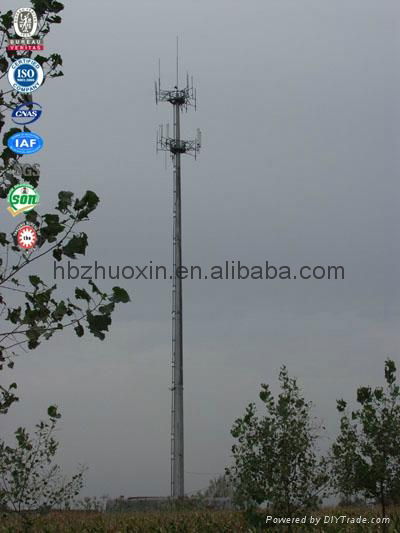 Good quality galvanized monopole antenna mast and communication tower 2