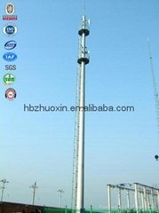 Good quality galvanized monopole antenna mast and communication tower