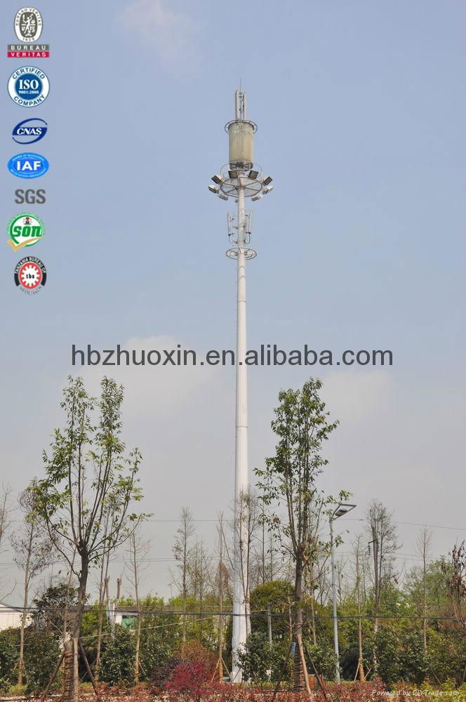 Good quality galvanized monopole antenna mast and communication tower 4