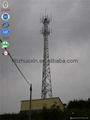 three legged angular steel tower galvanized for telcom GSM communication 3