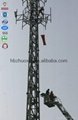communication GSM galvanized tower of three legged tubular steel tower 4