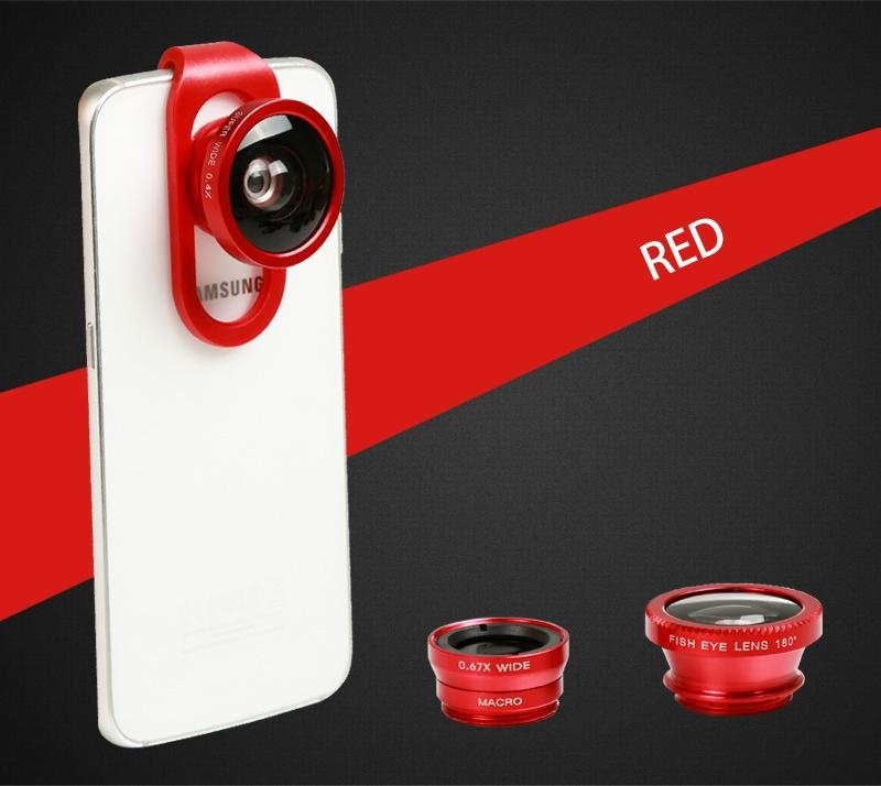 Magnetic 4in1 Fish Eye Wide Angle Micro Telephoto Lens Camera Kit for All Phones 2