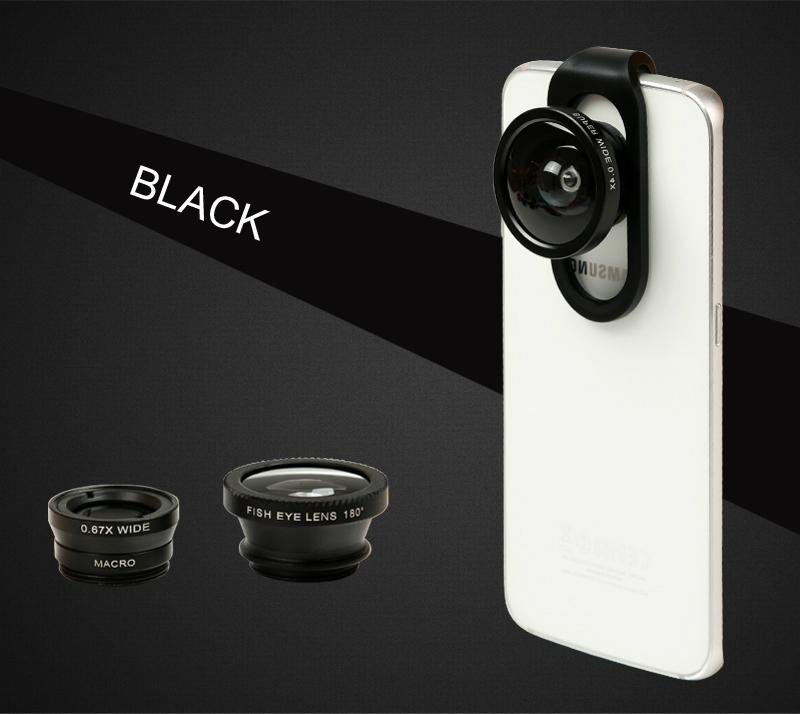 Magnetic 4in1 Fish Eye Wide Angle Micro Telephoto Lens Camera Kit for All Phones 3