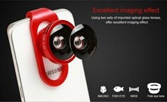 wholesale Universal Clip HD 0.4X Super Wide Angle Selfie Cam Lens For Mobile
