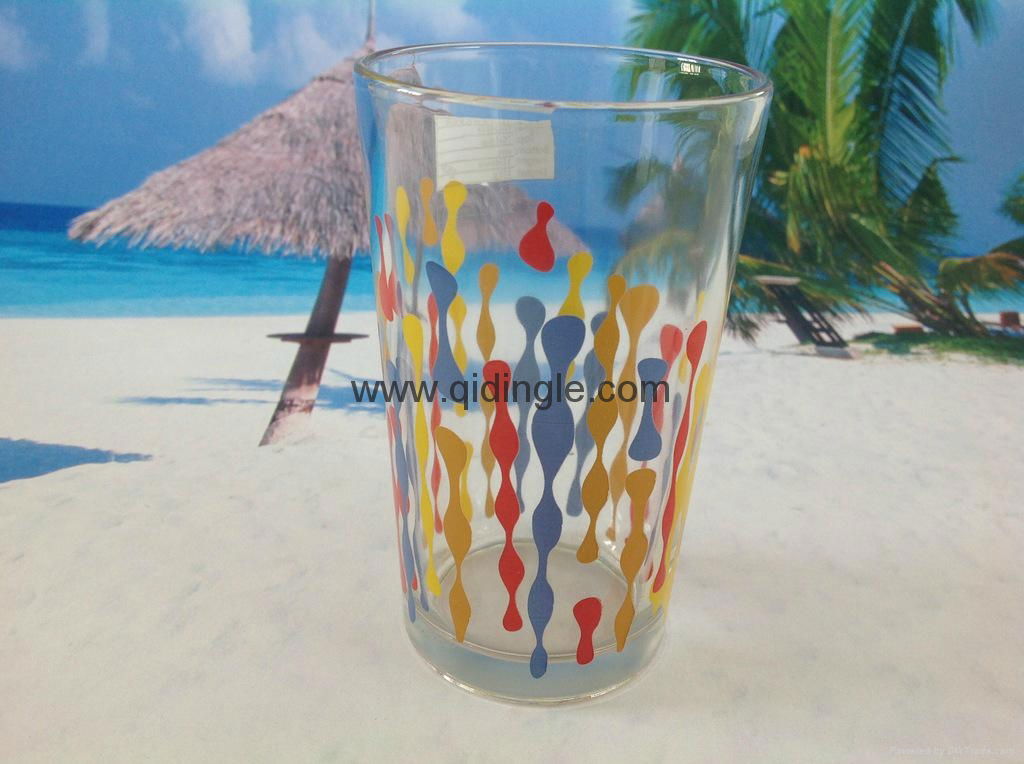 Perennial wholesale printed glass cup 3