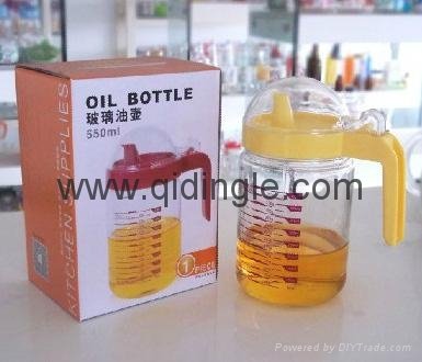 Bank promotional gifts glass oil can