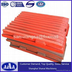 shanbao PE600*900 jaw crusher plate high manganese steel casting jaw plate