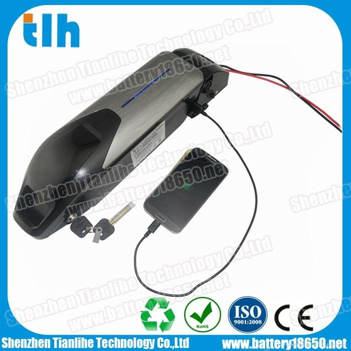 48V 11.6Ah lithium ion 18650 e-bike battery pack with BMS