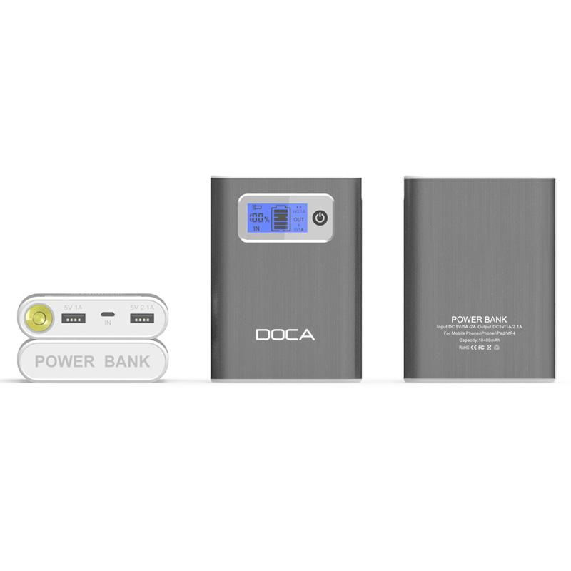 12000 mAh D568 dual usb power bank for ipad