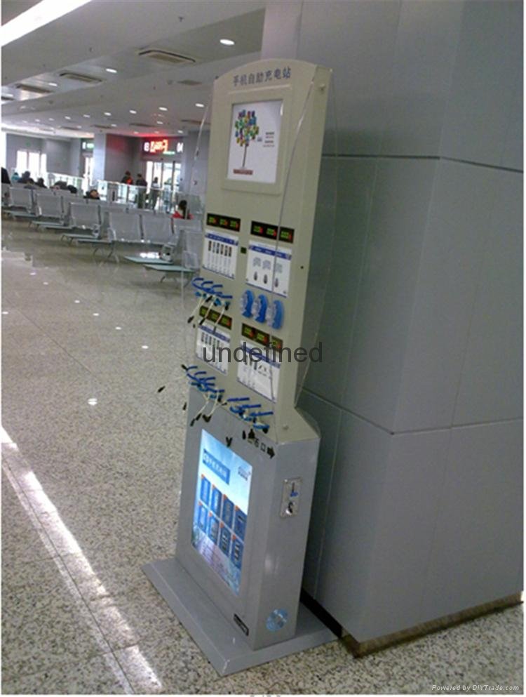 Free-standing Mobile phone charging Station with Light box