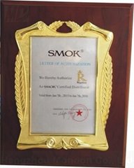 Luxury Custom a4 Wooden award certificate frame gold