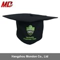 Black Customized Graduation Hat With Embroidery