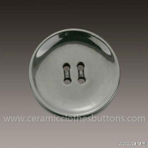 Concave Polished Large Ceramic Button