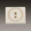 Square Polished Soft Yellow Ceramic Buttons with Round Grooved 1