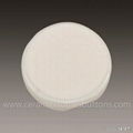 Flat Polished Soft Yellow Ceramic Clear Button