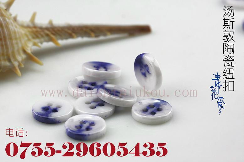 Bule And White Porcelain Buttons 2