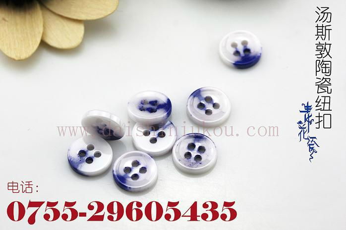 Bule And White Porcelain Buttons 3