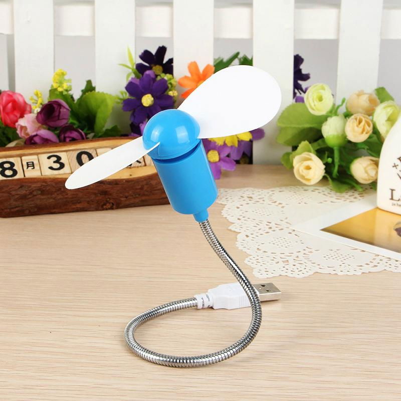 Mini USB Fan Cooling for Notebook PC Laptop Desktop Computers Flexible 2 Leaves  2