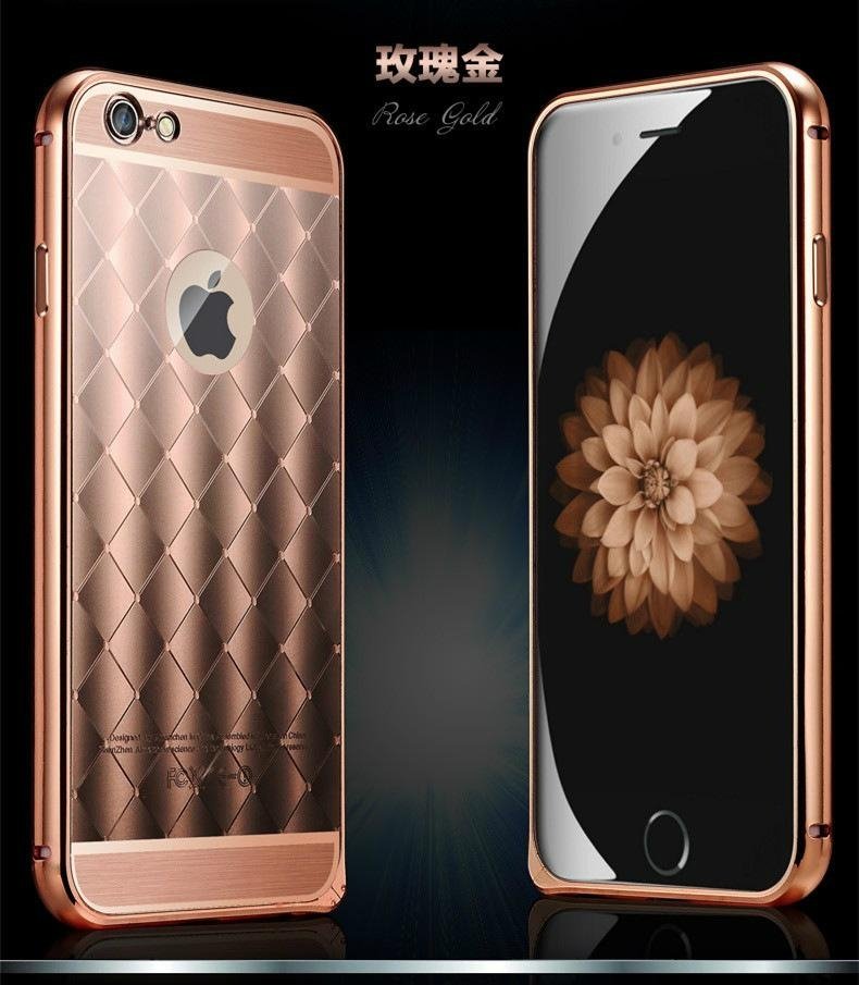 Iphone6S Cases Metal Frame Bumper + Plating Mirror Back Coverfor Iphone6S Plus 3