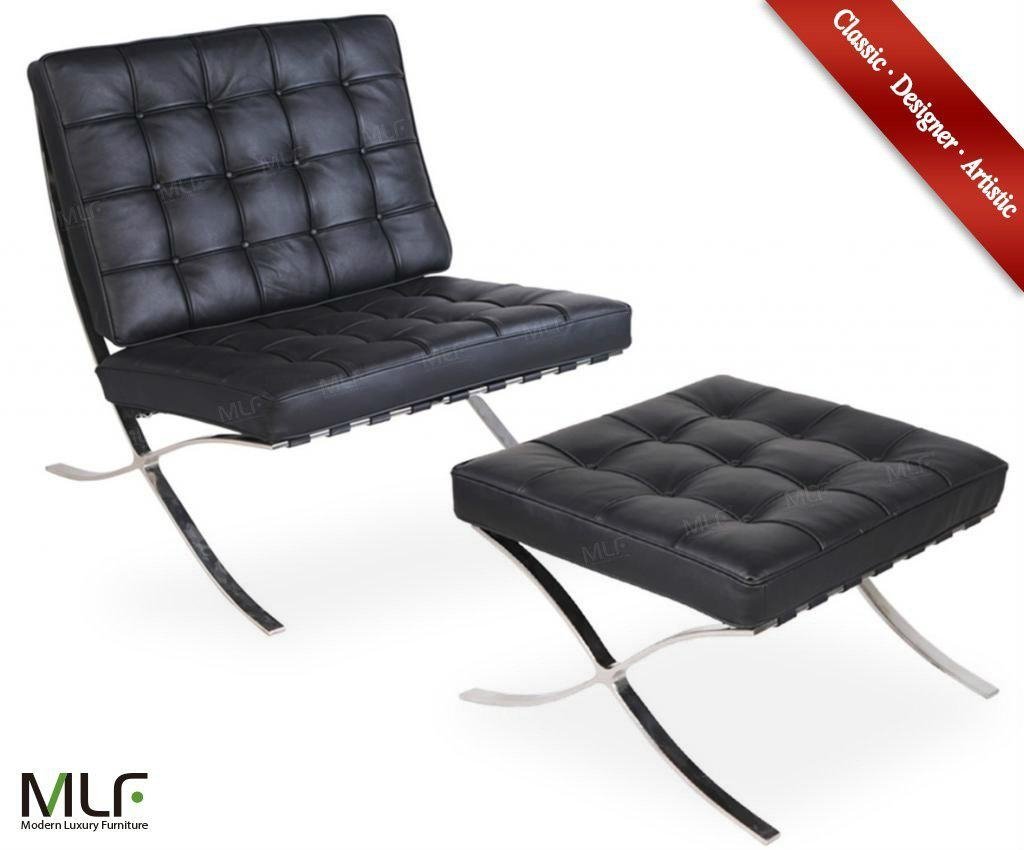 MLF® Knoll Barcelona Chair & Ottoman (5 Colors). Superior Craftsmanship.