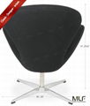 MLF® Arne Jacobsen Swan Chair (8 Colors). Premium Cashmere Wool & Hand-Sewn 4