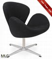 MLF® Arne Jacobsen Swan Chair (8 Colors). Premium Cashmere Wool & Hand-Sewn 2