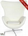 100% Imported Italian Leather & Hand Sewing MLF egg chair 1